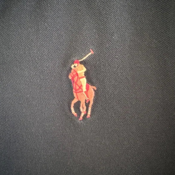 Vintage Ralph Lauren Pink Pony Polo in Navy - Picture 2 of 5
